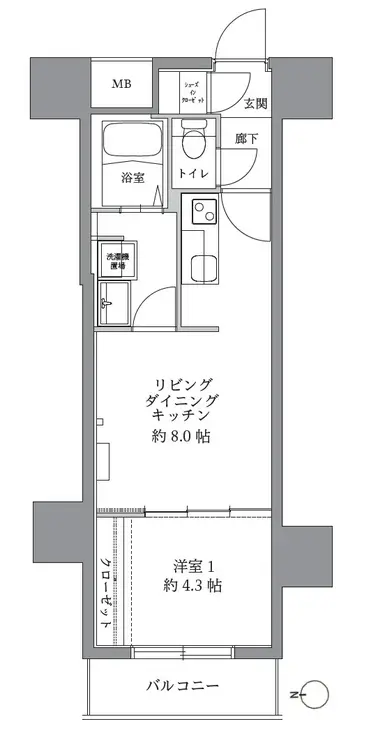 ヴィザージュ三鷹 2階階 間取り