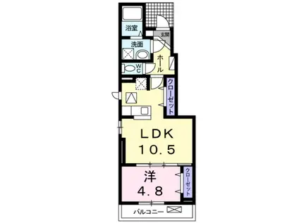 ブリッサNT(1LDK/1階)の間取り写真
