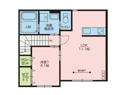 LANCHEIV(1LDK/2階)の間取り写真