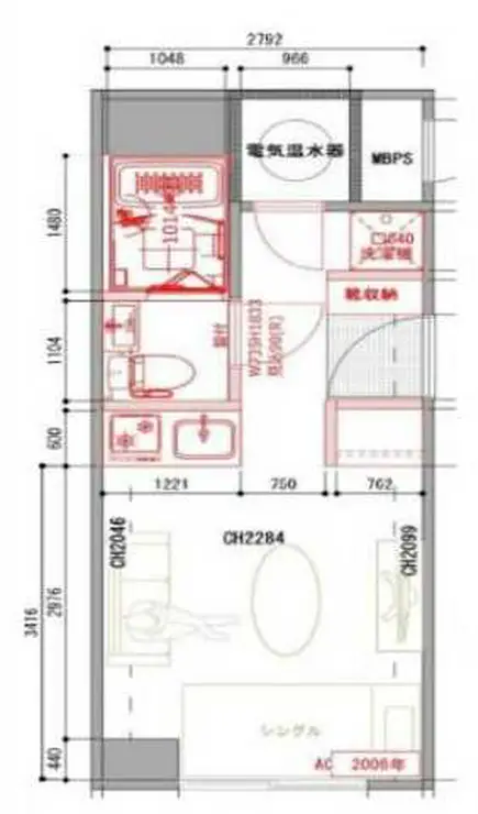 新宿御苑前マンション 6階階 間取り