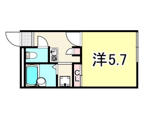 レオパレス43(1K/2階)の間取り写真