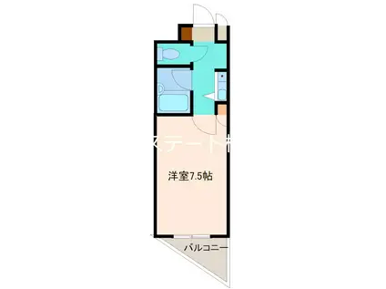 アーバンクルーザー六ツ門(1K/11階)の間取り写真