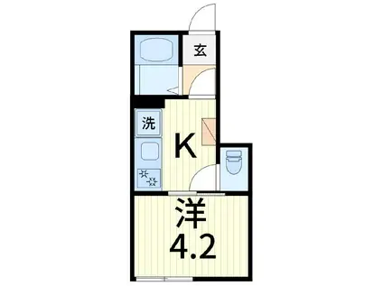 COLZA柴又(1K/1階)の間取り写真