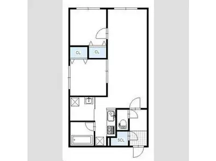 BRIGHTON COURT N20(2LDK/3階)の間取り写真