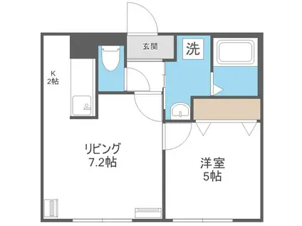 PRIMAVERA(1LDK/4階)の間取り写真