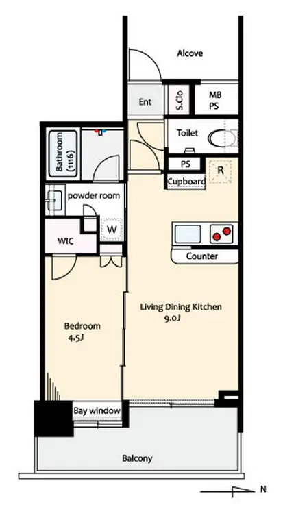 グローベルザ・スイート上野 7階階 間取り