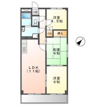 シントクマンション(3LDK/2階)の間取り写真