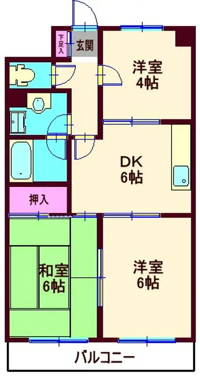 ペアクオリティー池上 5階階 間取り