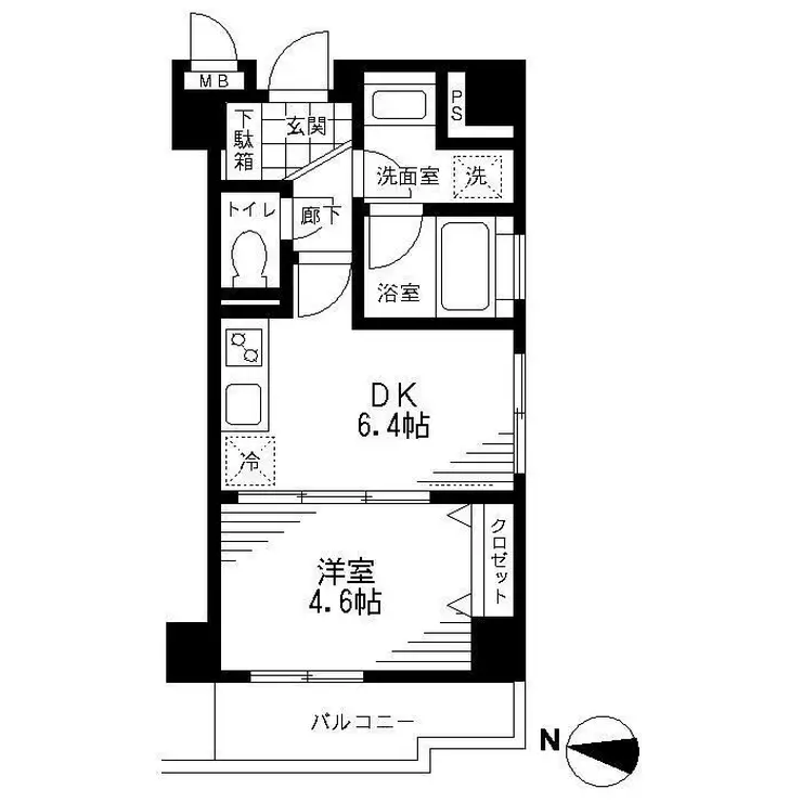 グランジュール明大前 1階階 間取り