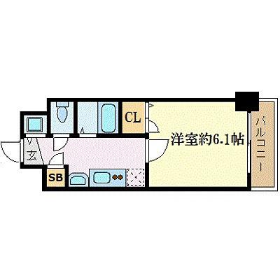 プレサンス新大阪クレスタ(1K/11階)の間取り写真