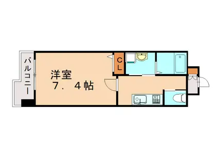 GRACEFUL北湊(1K/10階)の間取り写真