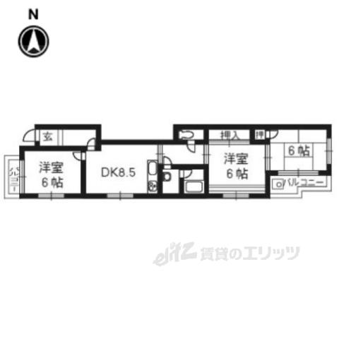 シェモアF・G(3LDK/2階)の間取り写真