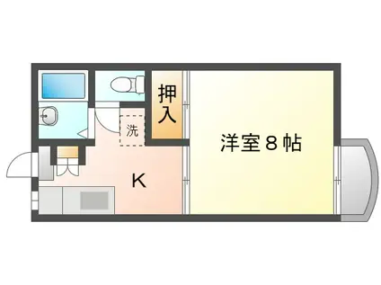 ストリーム津島(1K/2階)の間取り写真