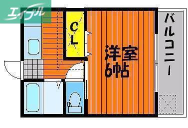 リトルハイム花尻57番館(1K/4階)の間取り写真