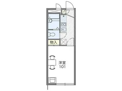 レオパレスPRINCE(1K/2階)の間取り写真