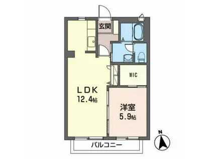 シャーメゾン・アゼリアI(1LDK/1階)の間取り写真