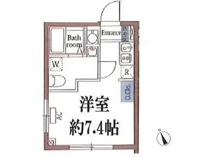 シティゲート上野入谷(ワンルーム/2階)の間取り写真