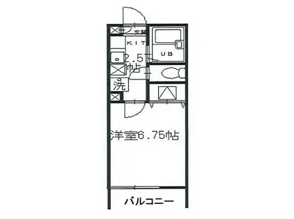 カーサヴェルデ高津(1K/3階)の間取り写真