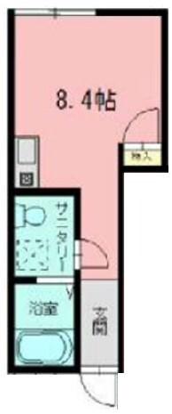 ラポールテラス(ワンルーム/1階)の間取り写真