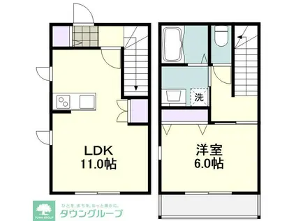 コミュタス向ヶ丘(1LDK/1階)の間取り写真