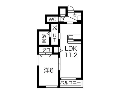 DEAR COURTB(1LDK/1階)の間取り写真