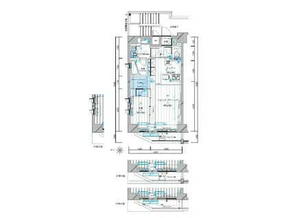 メインステージ錦糸町VIエグザ(1LDK/6階)の間取り写真