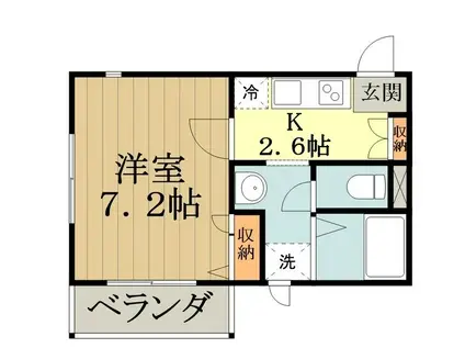 メゾン・ド・G(1K/2階)の間取り写真