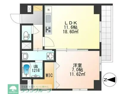 TS FIRTREE(1LDK/3階)の間取り写真
