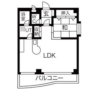 ラヴィアンムロガ(1LDK/6階)の間取り写真