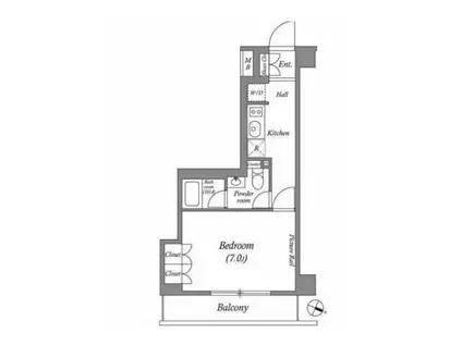 ルクレ西池袋(1K/1階)の間取り写真
