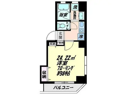 リヴィエール(1K/5階)の間取り写真