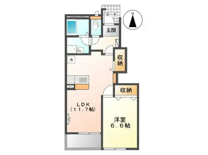 T.N.SQUARE(1LDK/1階)の間取り写真