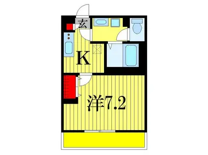 リブリ・カイジン・エー(1K/2階)の間取り写真