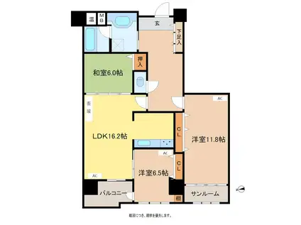 エリアス(3SLDK/11階)の間取り写真