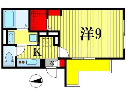 ル・ソラ―ル・シンマツド(1K/1階)の間取り写真