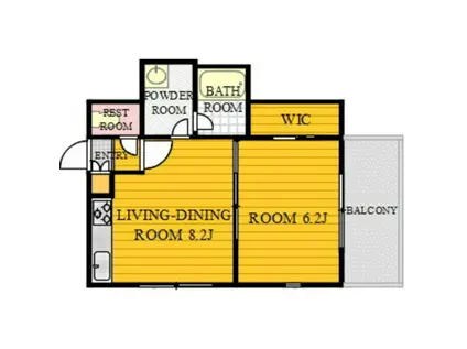 ヒルズ大池南(1LDK/5階)の間取り写真