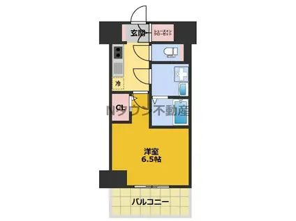 ディアレイシャス東別院IV(1K/11階)の間取り写真