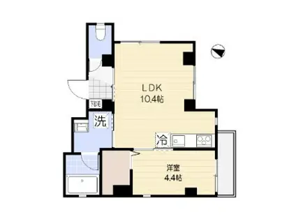 MS武蔵小山 エムズ武蔵小山(1LDK/3階)の間取り写真