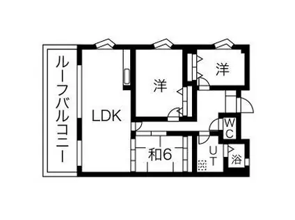 テラスハウゼェ小笹(3LDK/2階)の間取り写真