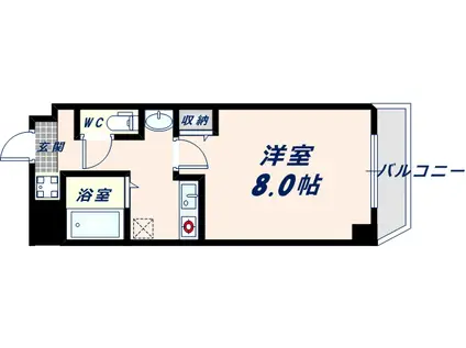 Mプラザ高井田(1K/3階)の間取り写真