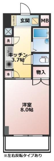 エスペランサ津島(1K/10階)の間取り写真