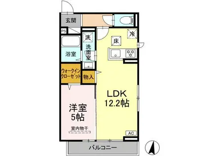 レグルス(1LDK/3階)の間取り写真