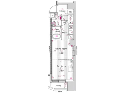 ガーラ・プレシャス三軒茶屋(1DK/1階)の間取り写真