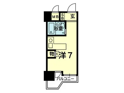 ラ・パルフェド・フィネス 1203号(ワンルーム/1階)の間取り写真