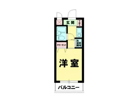 ライオンズマンション仲六郷(1K/4階)の間取り写真