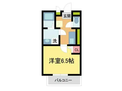 ヴェルドミール栄根(1K/2階)の間取り写真