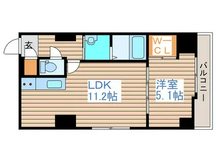 スペチアーレ プリーモ(1LDK/7階)の間取り写真