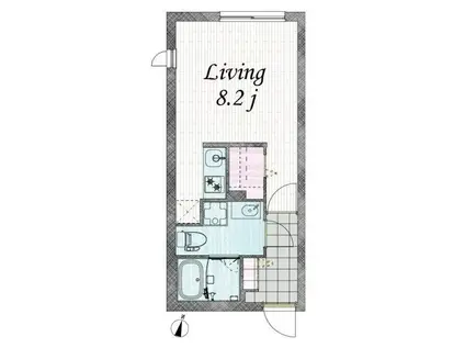 ブランシェ学芸大学II(ワンルーム/2階)の間取り写真