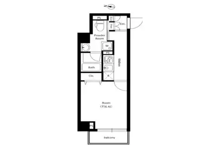 ジーベック千鳥町(1K/1階)の間取り写真