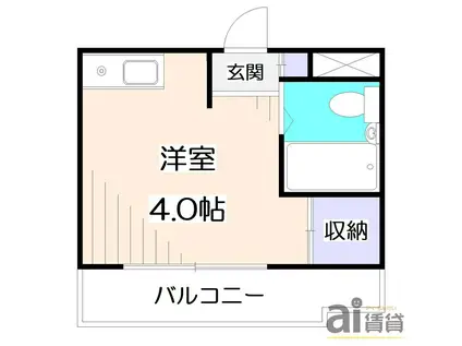 PLENDY清瀬(ワンルーム/2階)の間取り写真